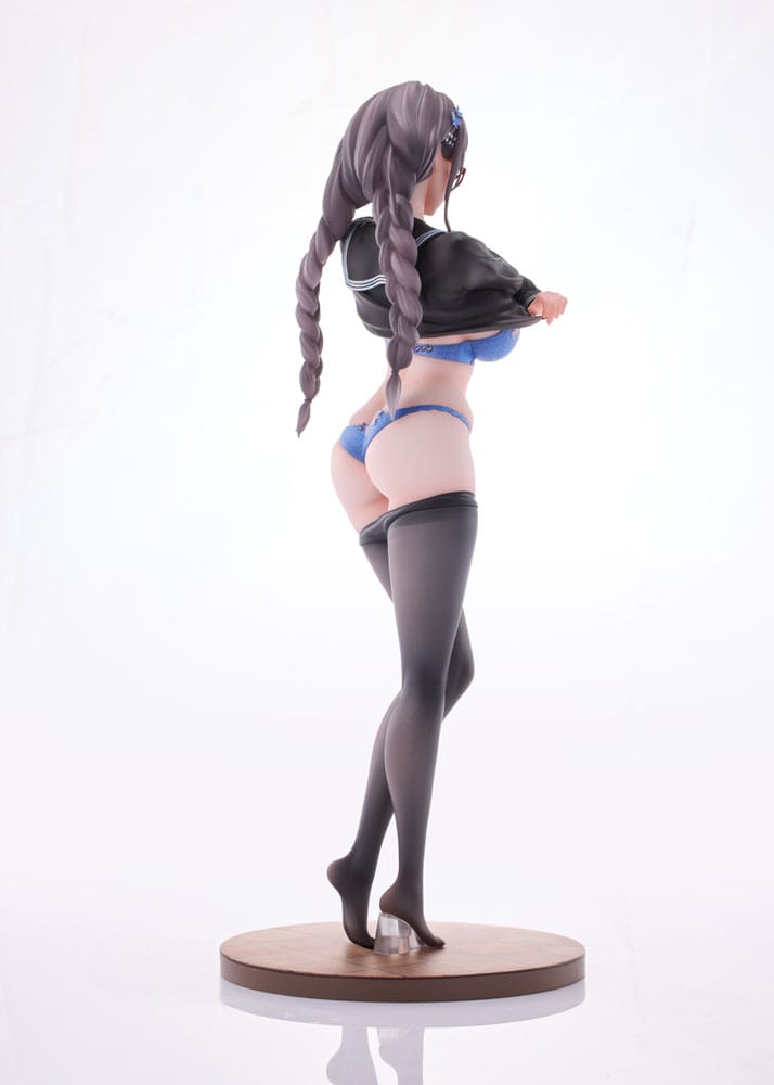 Original Character PVC Statue 1/6 Gap Glasses Girl Who Doesn't Want To Take Physical Education Class 28 cm Scalefiguren Yokina